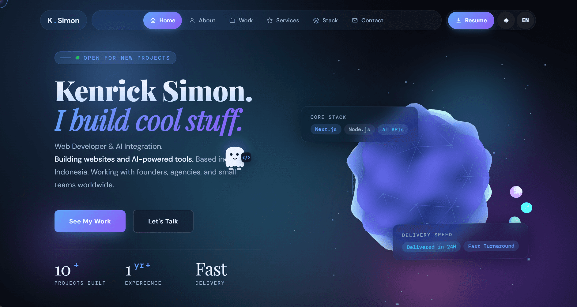 Website Portofolio Kreatif Interaktif