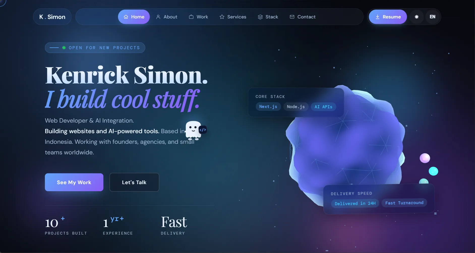 Website Portofolio Kreatif Interaktif